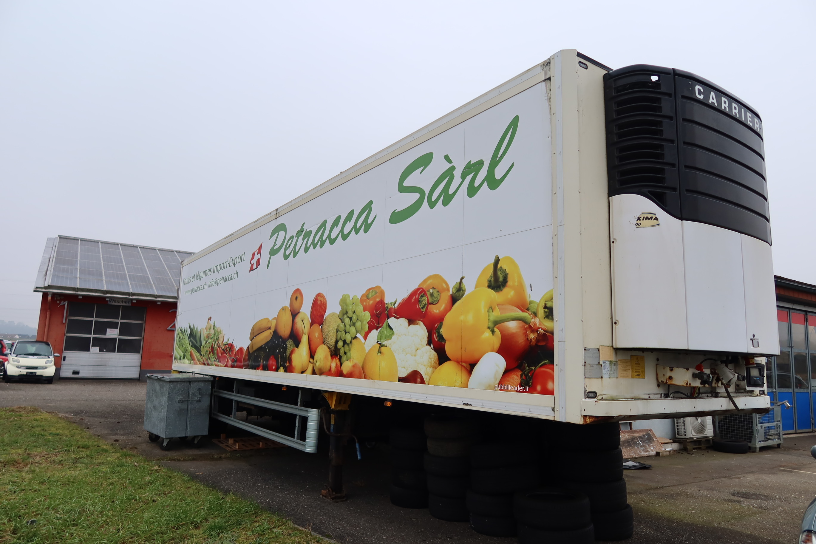 Lastwagen Auflieger Sattel